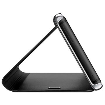 Luksus Mirror View Samsung Galaxy S9+ Flip Cover - Sort