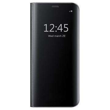 Luksus Mirror View iPhone 7/8/SE (2020)/SE (2022) Flip Cover - Sort