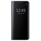 Luksus Mirror View iPhone 7/8/SE (2020)/SE (2022) Flip Cover - Sort