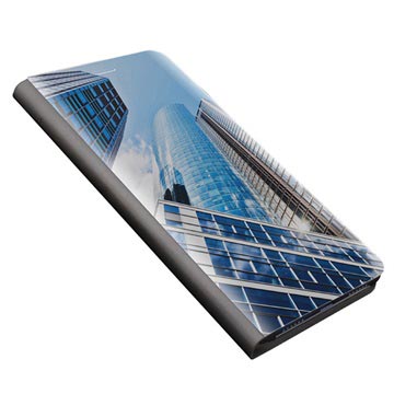 Luksus Mirror View iPhone 7/8/SE (2020)/SE (2022) Flip Cover - Sort