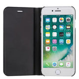 Luksus Mirror View iPhone 7/8/SE (2020)/SE (2022) Flip Cover - Sort