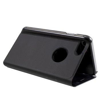 Luksus Mirror View iPhone 7/8/SE (2020)/SE (2022) Flip Cover - Sort
