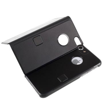 Luksus Mirror View iPhone 7/8/SE (2020)/SE (2022) Flip Cover - Sort