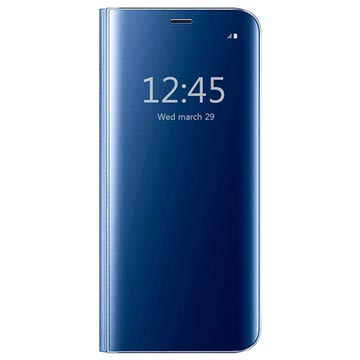 Luksus Mirror View iPhone 7/8/SE (2020)/SE (2022) Flip Cover - Blå