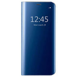 Luksus Mirror View iPhone 7/8/SE (2020)/SE (2022) Flip Cover - Blå