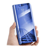 Luksus Mirror View iPhone 7/8/SE (2020)/SE (2022) Flip Cover - Blå