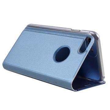 Luksus Mirror View iPhone 7/8/SE (2020)/SE (2022) Flip Cover - Blå