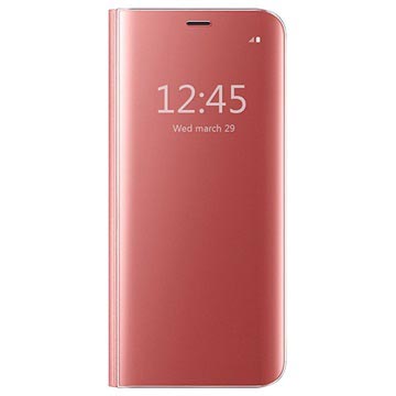 Luksus Mirror View iPhone 7/8/SE (2020)/SE (2022) Flip Cover - Rødguld