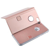 Luksus Mirror View iPhone 7/8/SE (2020)/SE (2022) Flip Cover - Rødguld