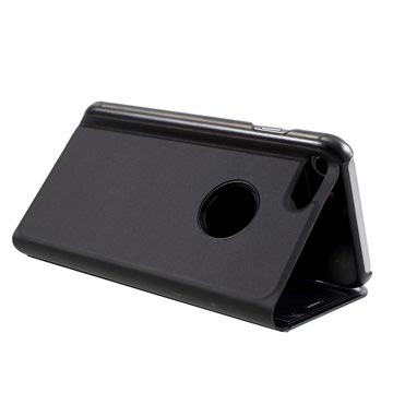 Luksus Series Mirror View iPhone 7 Plus / 8 Plus Flip Cover - Sort