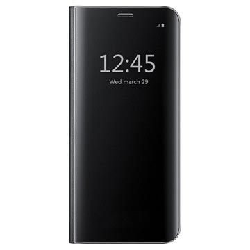 Luksus Series Mirror View iPhone 7 Plus / 8 Plus Flip Cover - Sort