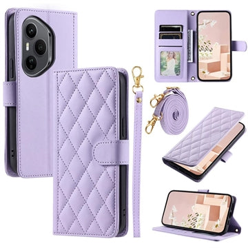 Honor 400 Pro Luksus Vatteret Pung - Lilla