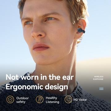 M47 Earclip Bone Conduction Trådløse Hovedtelefoner – Open-Ear, Bluetooth 5.3 - Sort