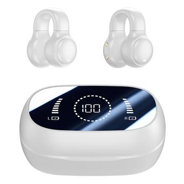 M47 Earclip Bone Conduction Trådløse Hovedtelefoner – Open-Ear, Bluetooth 5.3 - Hvid