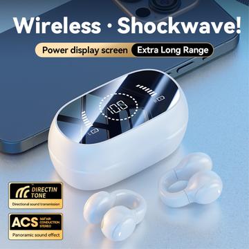 M47 Earclip Bone Conduction Trådløse Hovedtelefoner – Open-Ear, Bluetooth 5.3 - Hvid