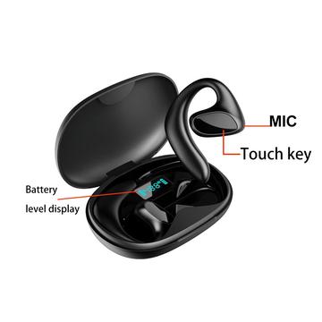 M8 144 Languages Translation Earphones Støjreducerende Smart Voice Translator TWS Bluetooth Headset - Sort