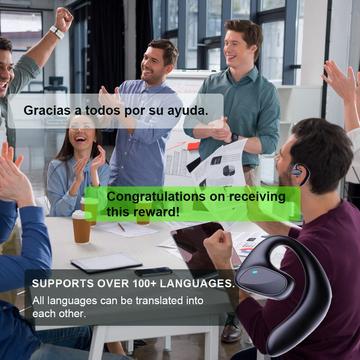 M8 144 Languages Translation Earphones Støjreducerende Smart Voice Translator TWS Bluetooth Headset - Sort