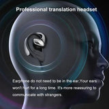 M8 144 Languages Translation Earphones Støjreducerende Smart Voice Translator TWS Bluetooth Headset - Sort