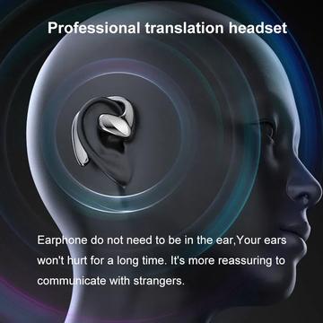 M8 144 Languages Translation Earphones Støjreducerende Smart Voice Translator TWS Bluetooth Headset - Hvid