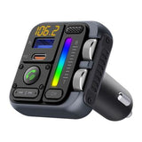 MT04 bil Bluetooth-adapter FM-sender HiFi musik MP3-afspiller Type-C + USB biloplader