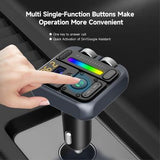 MT04 bil Bluetooth-adapter FM-sender HiFi musik MP3-afspiller Type-C + USB biloplader