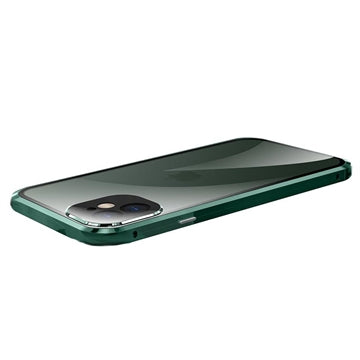 iPhone 11 Magnetisk Cover med Privatlivssikret Hærdet Glas - Sort