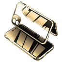 iPhone 11 Magnetisk Cover med Privatlivssikret Hærdet Glas - Guld