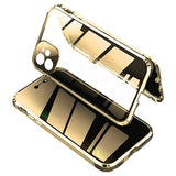 iPhone 11 Magnetisk Cover med Privatlivssikret Hærdet Glas - Guld
