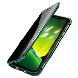 iPhone 11 Magnetisk Cover med Privatlivssikret Hærdet Glas - Guld