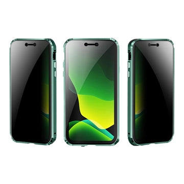 iPhone 11 Magnetisk Cover med Privatlivssikret Hærdet Glas - Guld