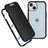 iPhone 15 Magnetisk Cover med Privatlivssikret Hærdet Glas - Sort