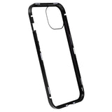 iPhone 15 Magnetisk Cover med Privatlivssikret Hærdet Glas - Sort