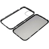 iPhone 15 Magnetisk Cover med Privatlivssikret Hærdet Glas - Sort