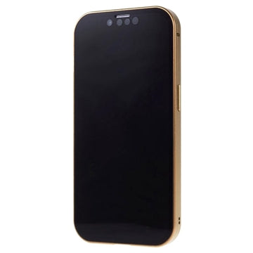 iPhone 15 Magnetisk Cover med Privatlivssikret Hærdet Glas - Guld