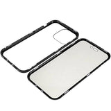 iPhone 15 Pro Magnetisk Cover med Privatlivssikret Hærdet Glas - Sort