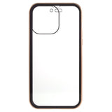 iPhone 15 Pro Max Magnetisk Cover med Privatlivssikret Hærdet Glas - Guld