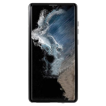 Samsung Galaxy S22 Ultra 5G Magnetisk Cover med Hærdet Glas - Sort