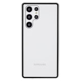 Samsung Galaxy S22 Ultra 5G Magnetisk Cover med Hærdet Glas - Sølv