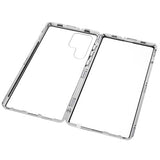 Samsung Galaxy S22 Ultra 5G Magnetisk Cover med Hærdet Glas - Sølv