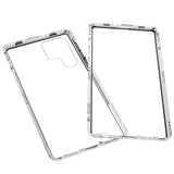 Samsung Galaxy S22 Ultra 5G Magnetisk Cover med Hærdet Glas - Sølv