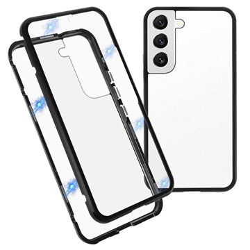 Samsung Galaxy S22 5G Magnetisk Cover med Hærdet Glas - Sort