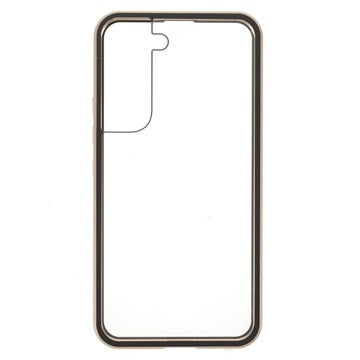 Samsung Galaxy S22 5G Magnetisk Cover med Hærdet Glas - Guld