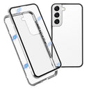 Samsung Galaxy S22 5G Magnetisk Cover med Hærdet Glas - Sølv