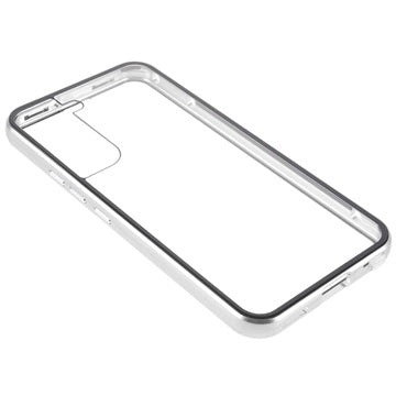 Samsung Galaxy S22 5G Magnetisk Cover med Hærdet Glas - Sølv