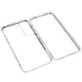 Samsung Galaxy S22 5G Magnetisk Cover med Hærdet Glas - Sølv