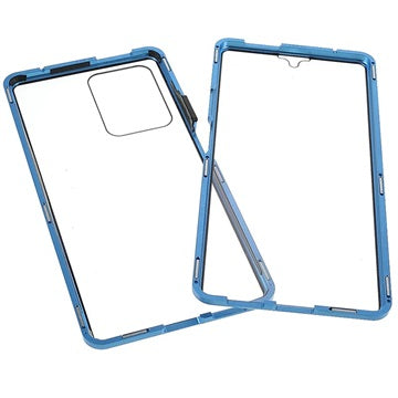 Xiaomi 11T/11T Pro Magnetisk Cover med Hærdet Glas - Blå