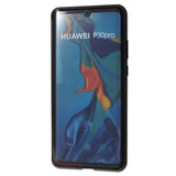 Huawei P30 Pro Magnetisk Cover med Hærdet Glas - Sort