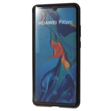 Huawei P30 Pro Magnetisk Cover med Hærdet Glas - Sort