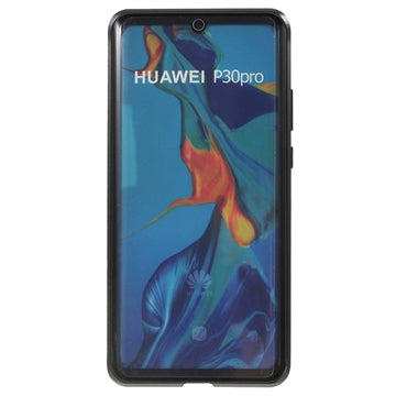 Huawei P30 Pro Magnetisk Cover med Hærdet Glas - Sort