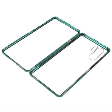 Huawei P30 Pro Magnetisk Cover med Hærdet Glas - Grøn